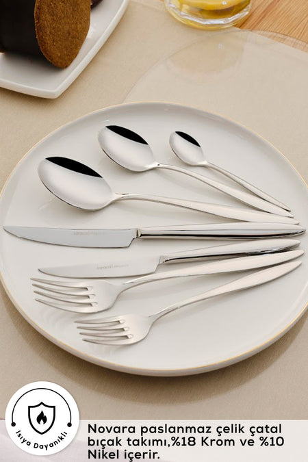 Karaca new year yilbasi novara 84 Piece 12 Place Setting elegance Flatware Boxed - MALLTURK