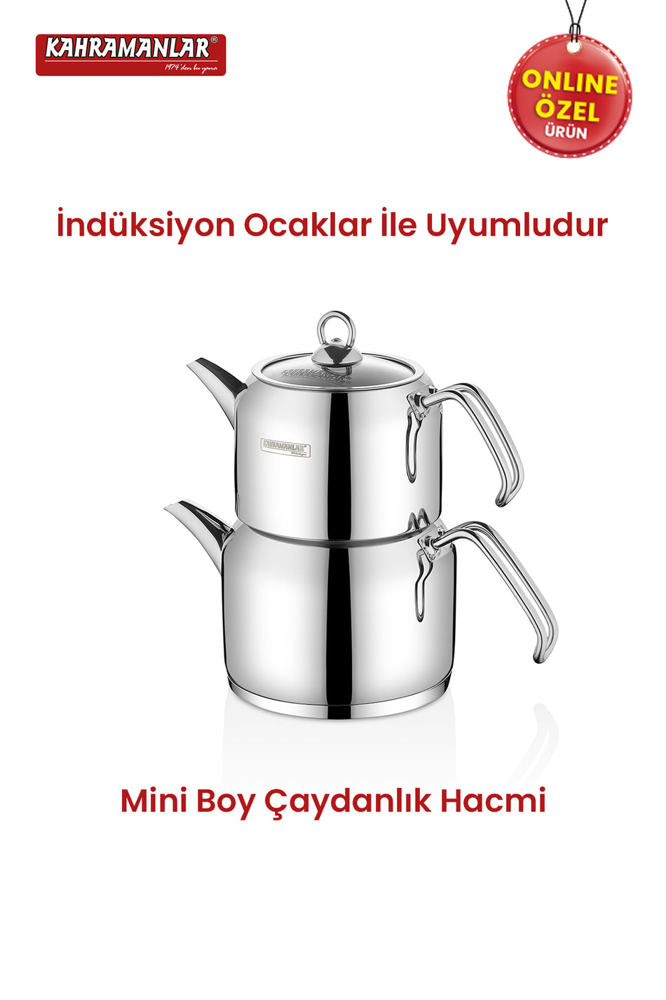 Kahramanlar Deluxe Mini size Platinum 4-Piece Teapot Set