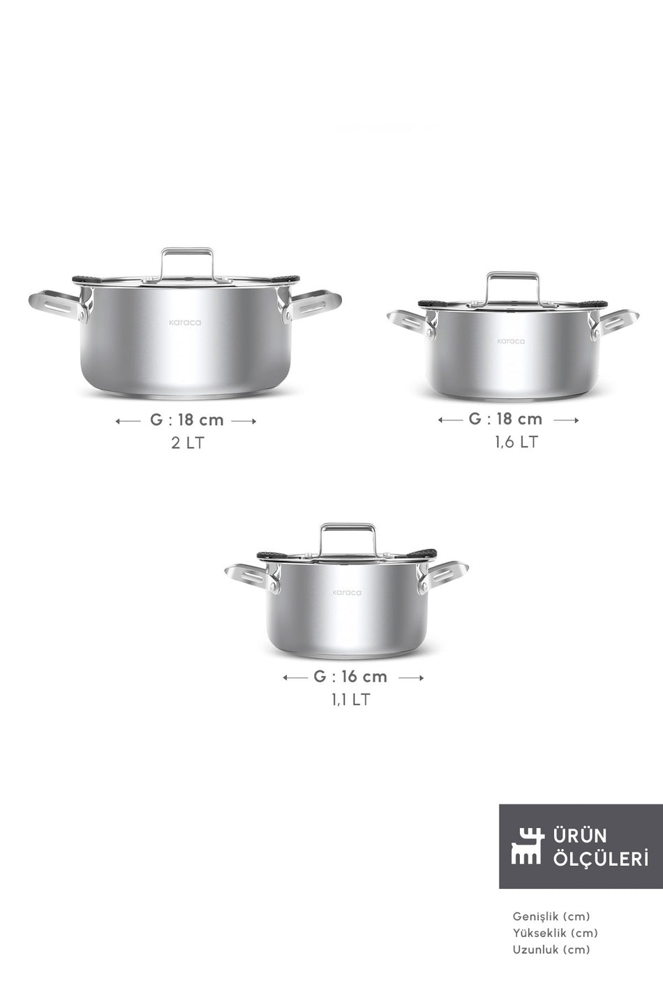 Karaca Powersteel 316+ Alberta Induction Compatible 6 Piece Cookware Set - MALLTURK