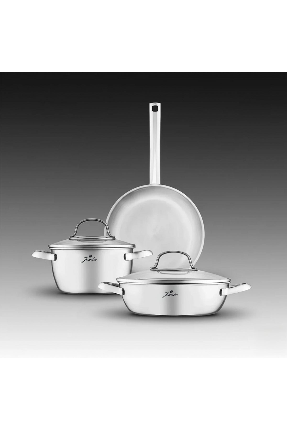 Jumbo Athena 3PLY 5 Piece Induction Compatible Cookware Set