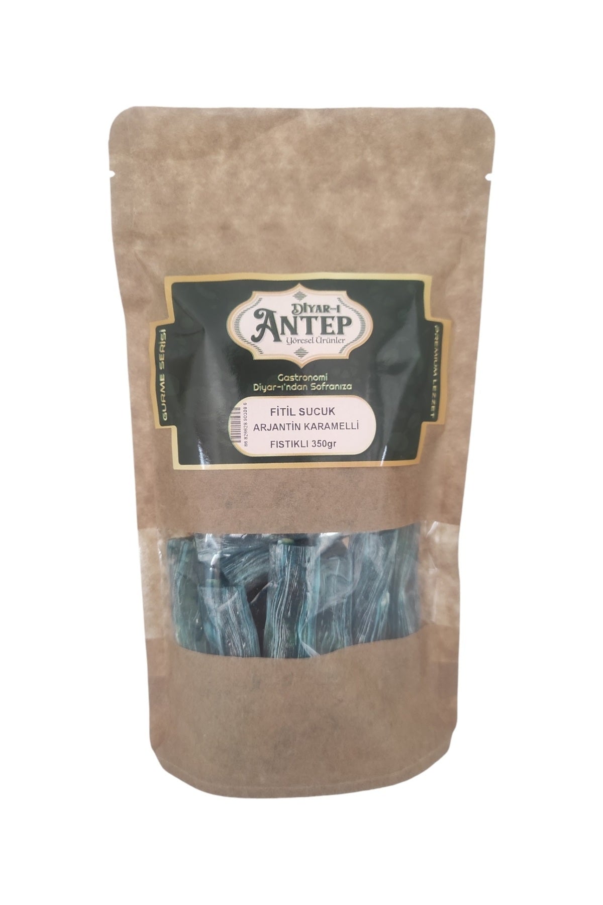 DOGALBAHCE elit gurme serisi fitil sucuk arjantin karamelli Pistachio 350 g - MALLTURK