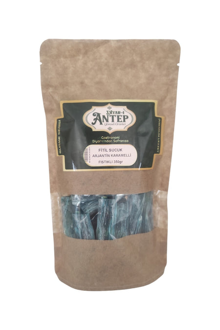 DOGALBAHCE elit gurme serisi fitil sucuk arjantin karamelli Pistachio 350 g - MALLTURK
