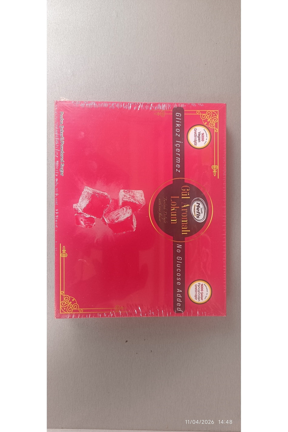 Nefis Rose Flavored Turkish Delight 100 seker pancarindan uretilmis 1000 g - MALLTURK
