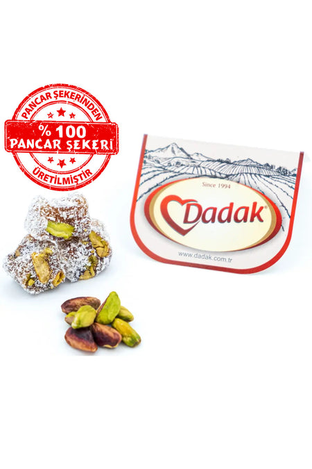 Dadak Turkish Delight and kuruyemis Double Roasted Pistachio Mini Turkish Delight 2kg - MALLTURK
