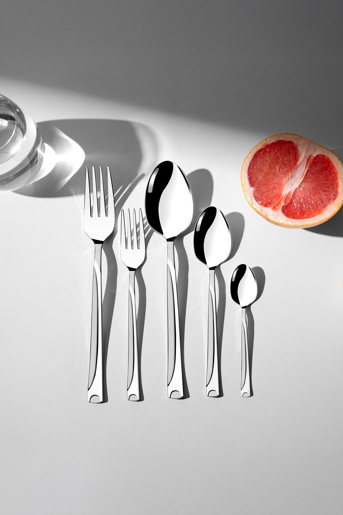 Nehir fiesta Satin 6 Place Setting 30 Piece Boxed Fork Spoon Set - MALLTURK