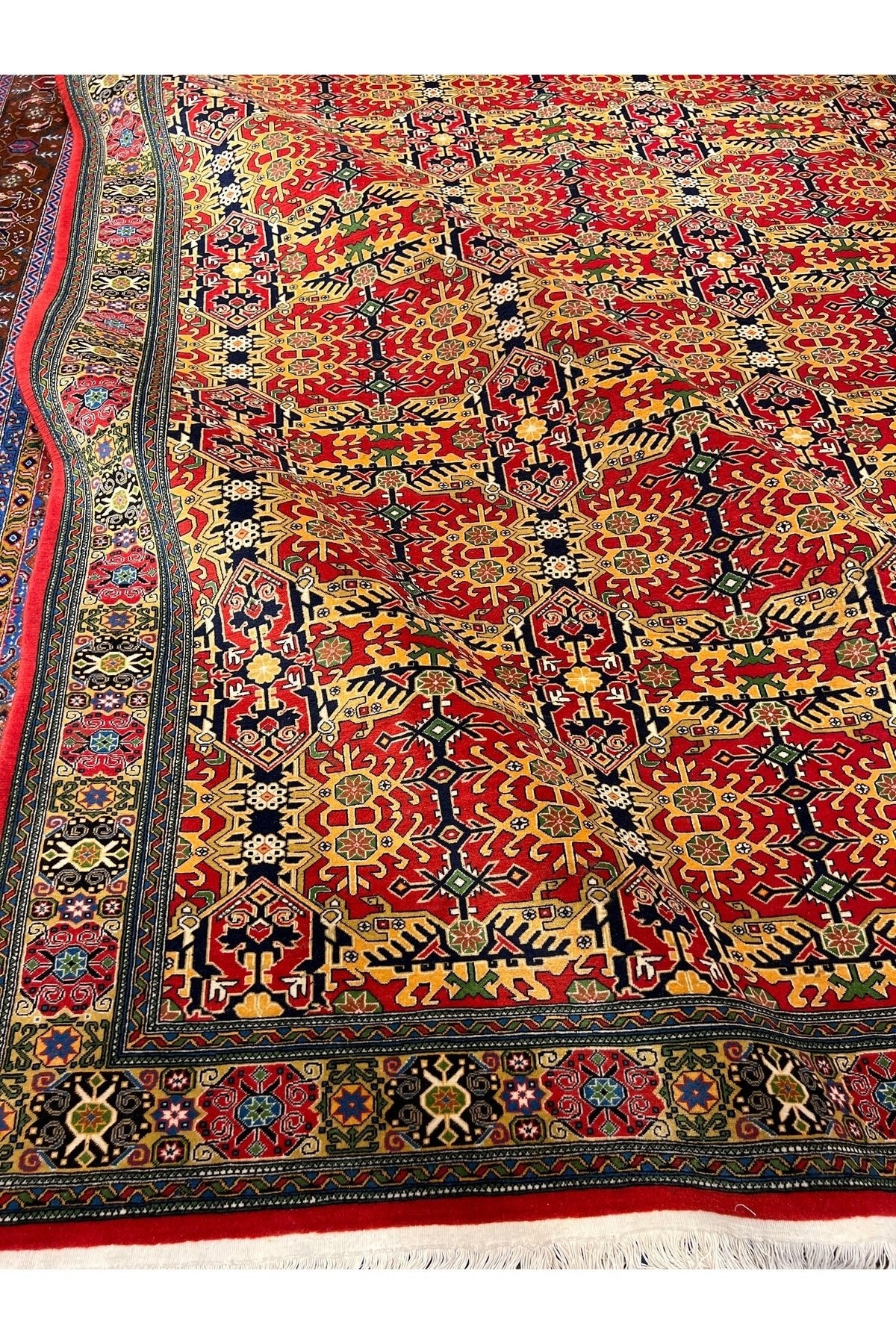 RD RAMAZAN DAG Hand Rug Art Hand-Woven Sumerbank Hereke Rug Sercuklu Design Size 300x200. - MALLTURK