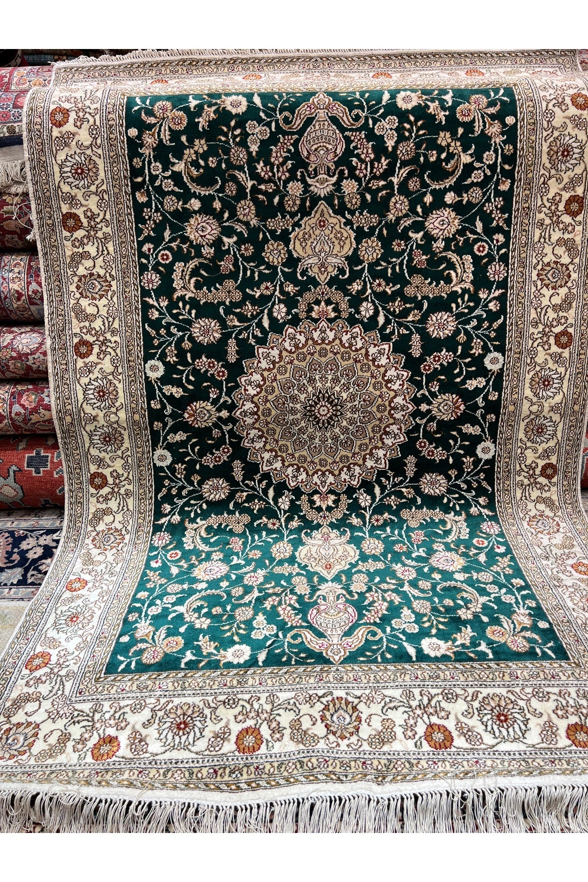 RD RAMAZAN DAG Hand Rug Art Hand-Woven Chinese Silk Rug 190x1.20 - MALLTURK