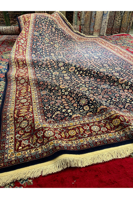 RD RAMAZAN DAG Hand Rug Art Hand-Woven Hereke Rug Signed Seven Mountains Flower Sumerbank Weave Collector Piece Size 300x200 - MALLTURK
