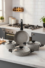 Emsan Stone Granite 7 Piece Cookware Set - MALLTURK