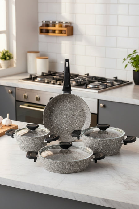 Emsan Stone Granite 7 Piece Cookware Set - MALLTURK