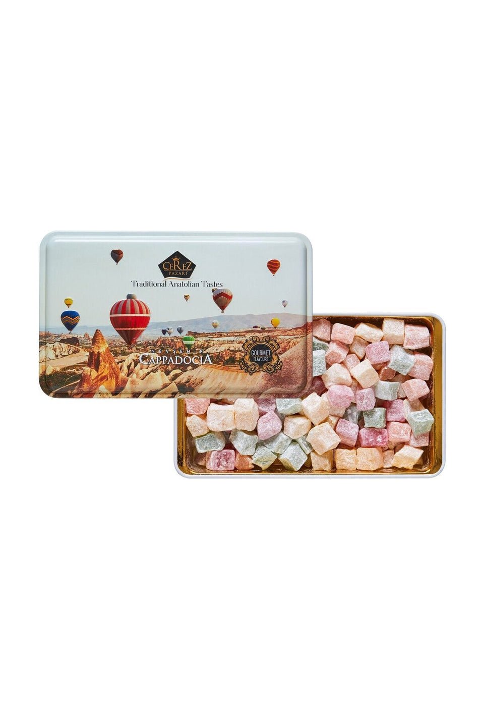 Cerez pazari Mini Turkish Delight Gift Box metal kutuda 350gr - MALLTURK
