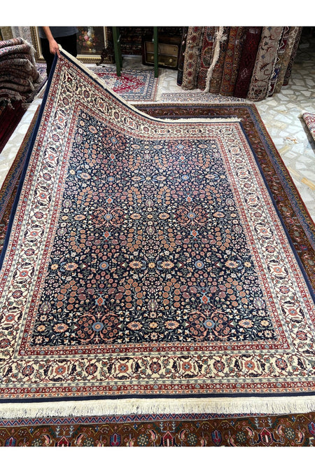 RD RAMAZAN DAG Hand Rug Art Hand-Woven Hereke Rug Signed Seven Mountains Flower 270x200 - MALLTURK