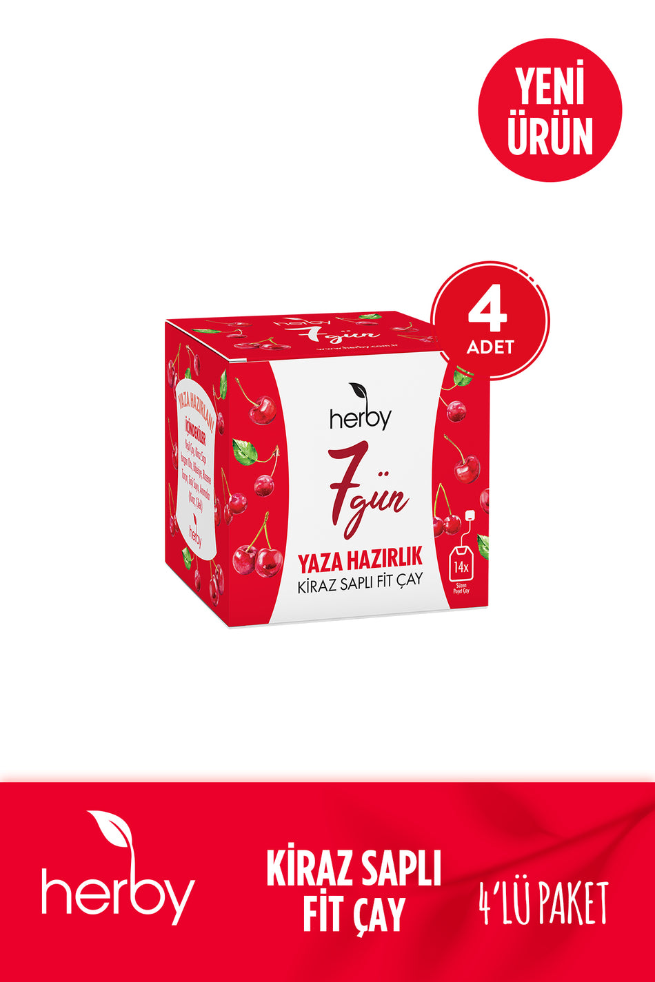 Herby 7-Day Summer Preparation - Cherry Stem Fitness Tea (4-pack)