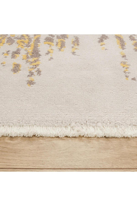 Halicizade Heritage Series Vintage Pattern Machine Woven Rug - Heritage 455 Yellow - MALLTURK
