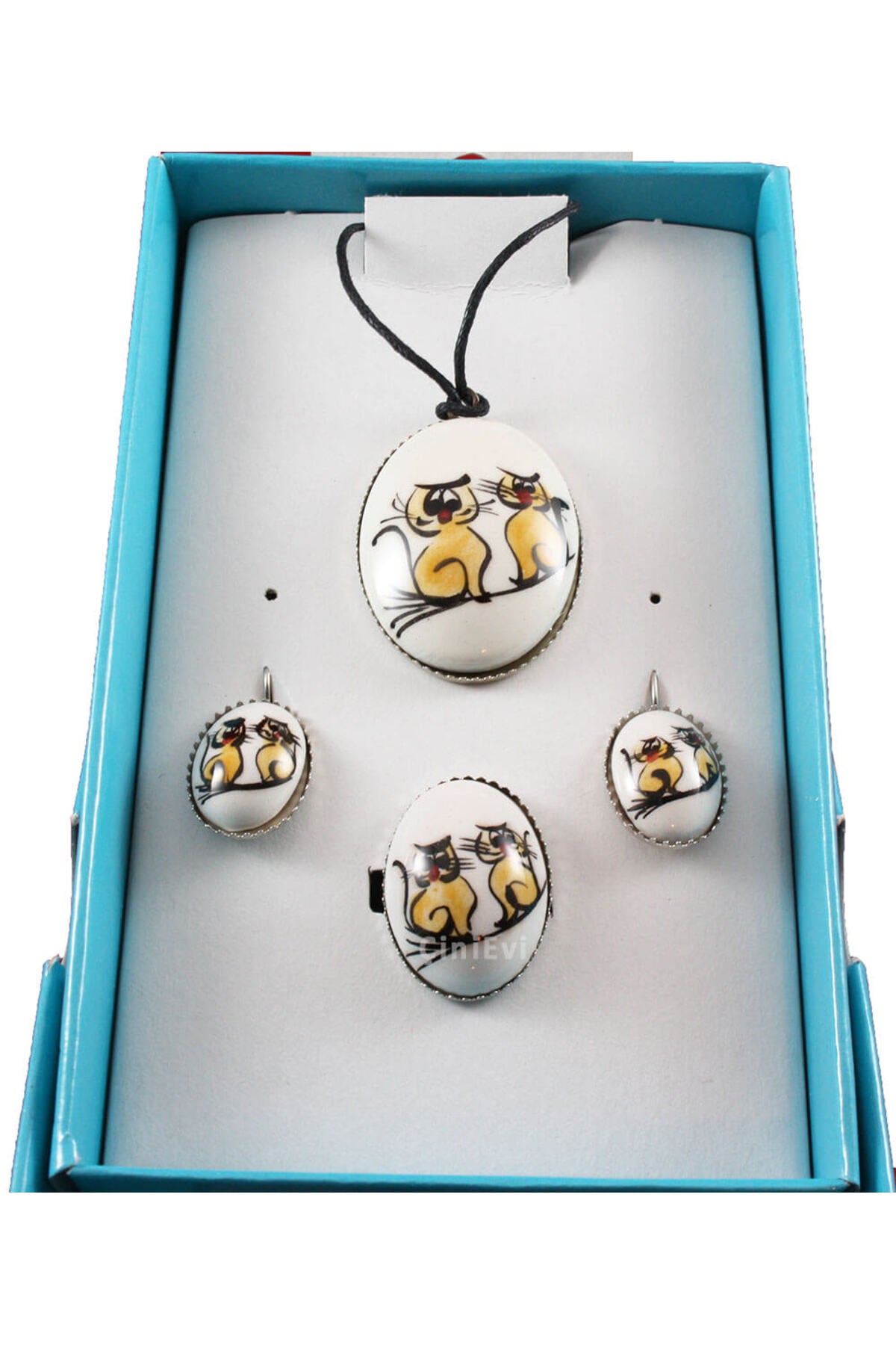 Cini Evi Sirin Kediler Jewelry Set - MALLTURK