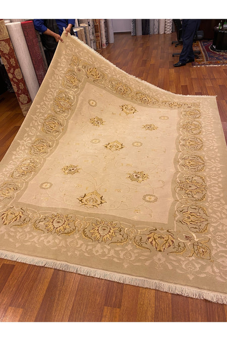 RD RAMAZAN DAG Hand Rug Art Hand-Woven Wool Blend Usak Rug Wool Blend Premium Quality Size 290x242 - MALLTURK