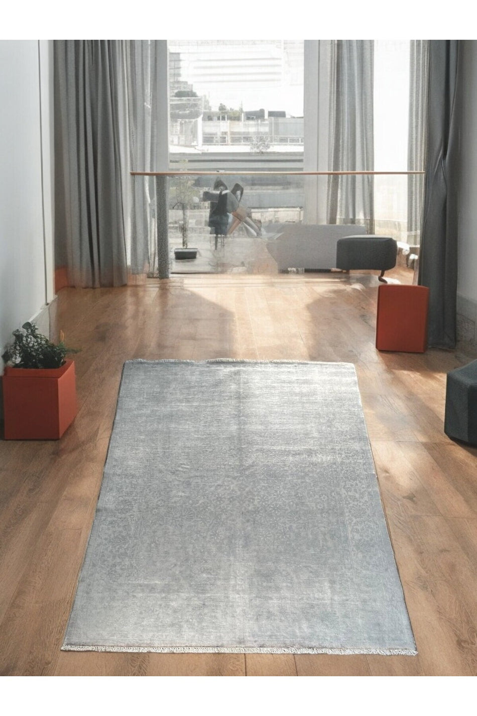 SIRVAN Rug Hand-Woven Afghan Usak Rug - 205x150 - MALLTURK