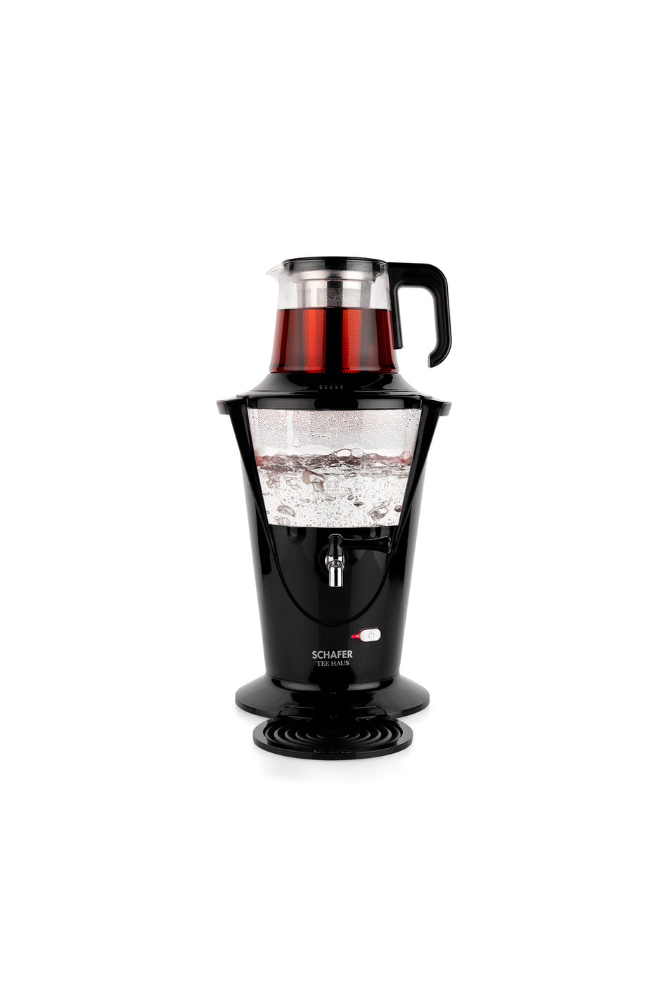 Schafer Tee Haus New Generation Electric Glass Samovar - Black - MALLTURK