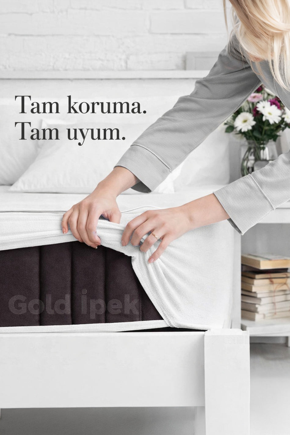 goldipek Gold Ipek Waterproof Cotton Fitted Mattress Protector - MALLTURK