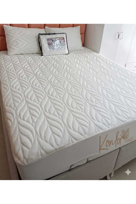 KONFOR TEKSTIL Konfor Cottony Waterproof Cotton Fitted Mattress Protector - MALLTURK