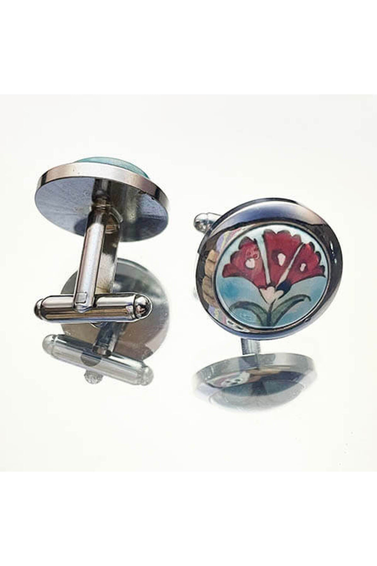 Cini Evi Red Carnation Cufflinks - MALLTURK