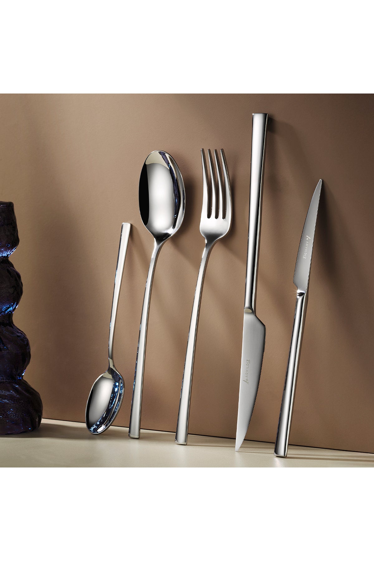 Aryildiz york 84 Piece 12 Place Setting Flatware Set - MALLTURK