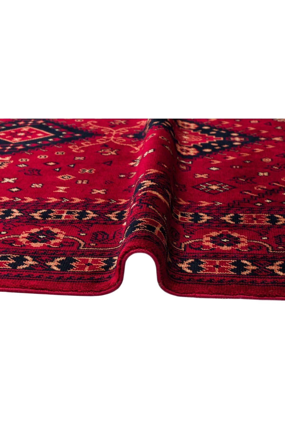 Eko Hali NOSTALGIA 961 Red, a special loom carpet shaped by the intensive hand labor of women from Usak. - MALLTURK