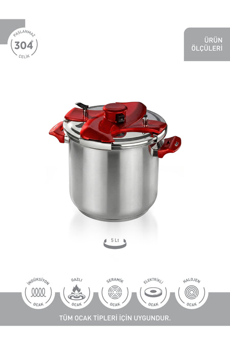 Hascevher Galaxy Matik Pressure Cooker - MALLTURK