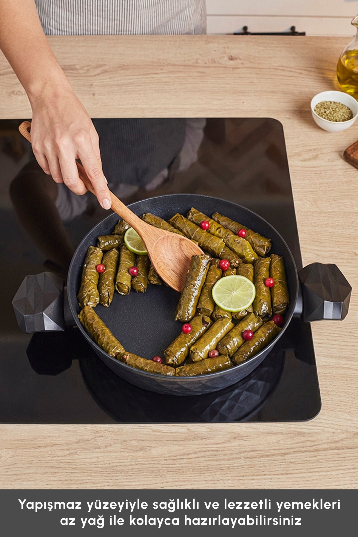Karaca Biodiamond Antibakteriyel Kulp Saute Pan