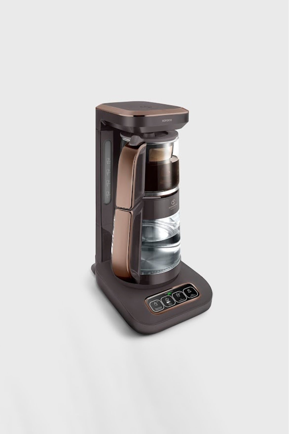 Karaca Tea Lover Robotea Pro 4 in 1 Glass Tea Maker Walnut Brown - MALLTURK