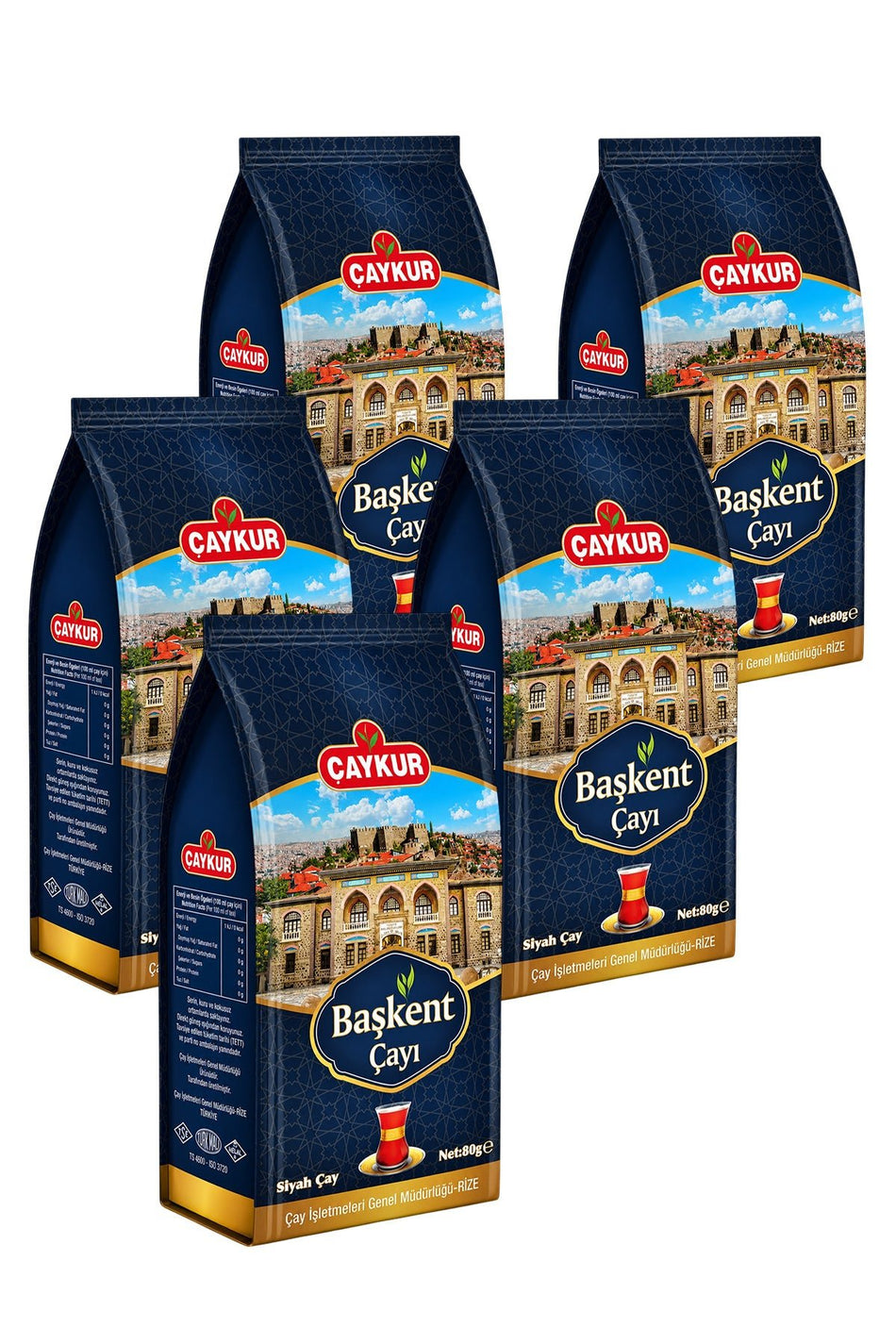 caykur Elekalti Baskent Tea 80 gr. Five-Pack - MALLTURK