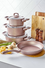 Karaca Biogranit Rose 7 Piece Cookware Set