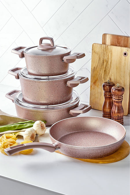Karaca Biogranit Rose 7 Piece Cookware Set