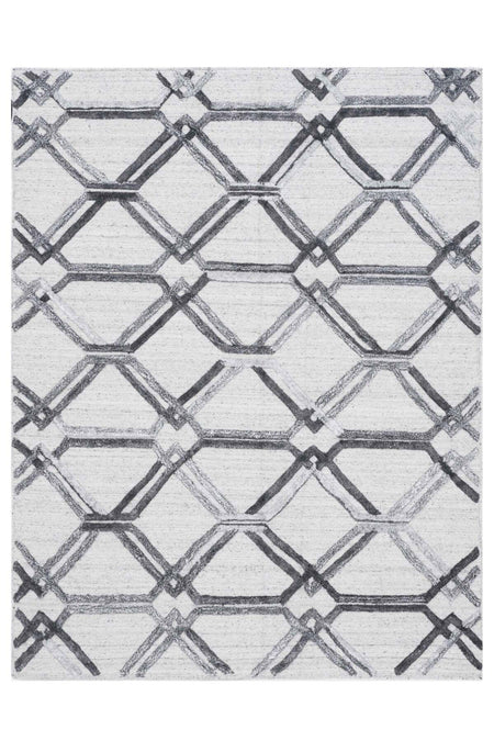 Naar Hali Adorno KC 934 Grey Modern Handwoven Bamboo Rug - MALLTURK