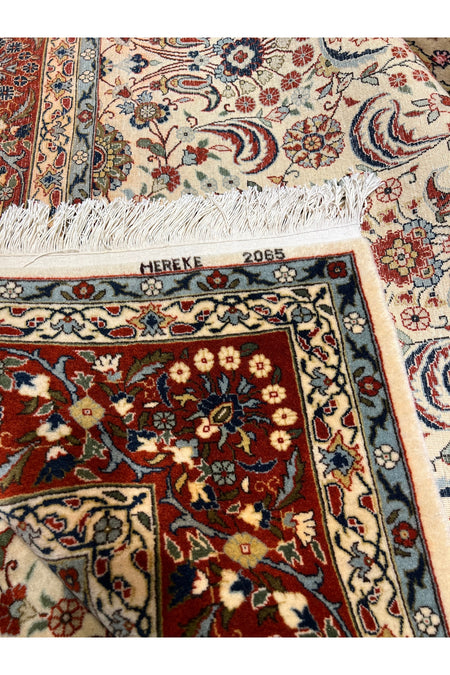 RD RAMAZAN DAG Hand Rug Art Hand-Woven Hereke Rug Seven Mountains Flower Design Size 300x200 - MALLTURK