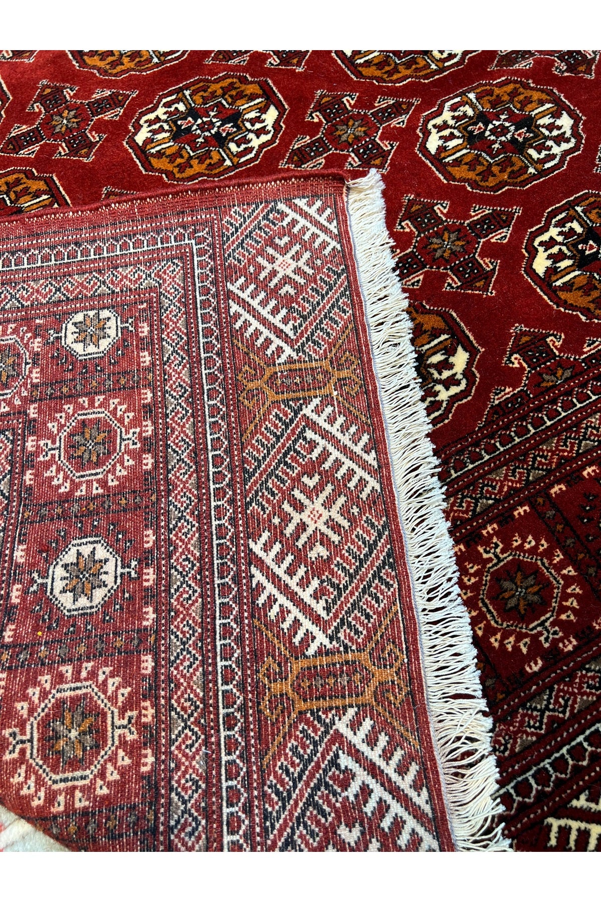 RD RAMAZAN DAG Hand Rug Art Hand-Woven Iranian Buhara Rug Wool Weave KokBoya Size 300x200