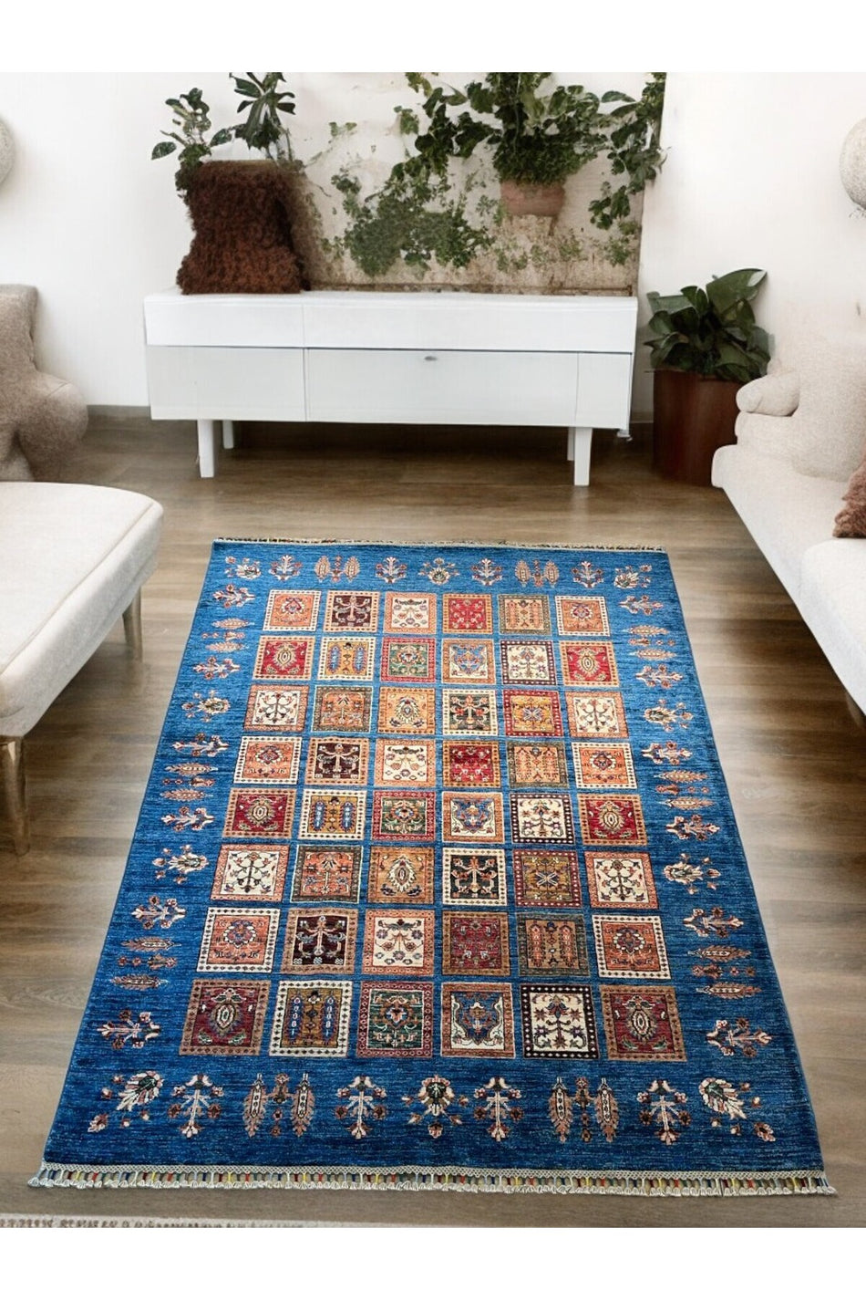 Sirvan Handwoven Afghan Usak Carpet - 245x178 - MALLTURK