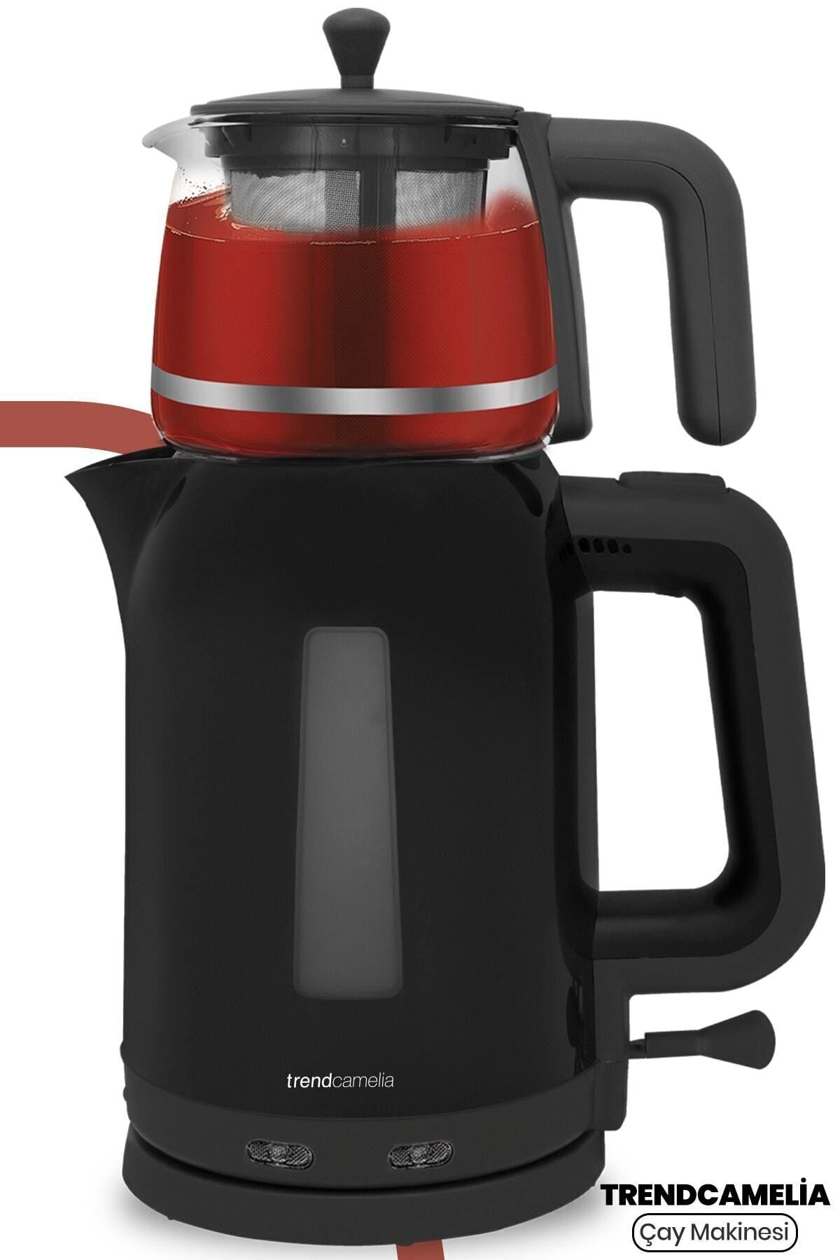 GoldMaster Trendcamelia 2200 Watt Glass Teapot BPA-Free Tea Maker and Water Heater - MALLTURK