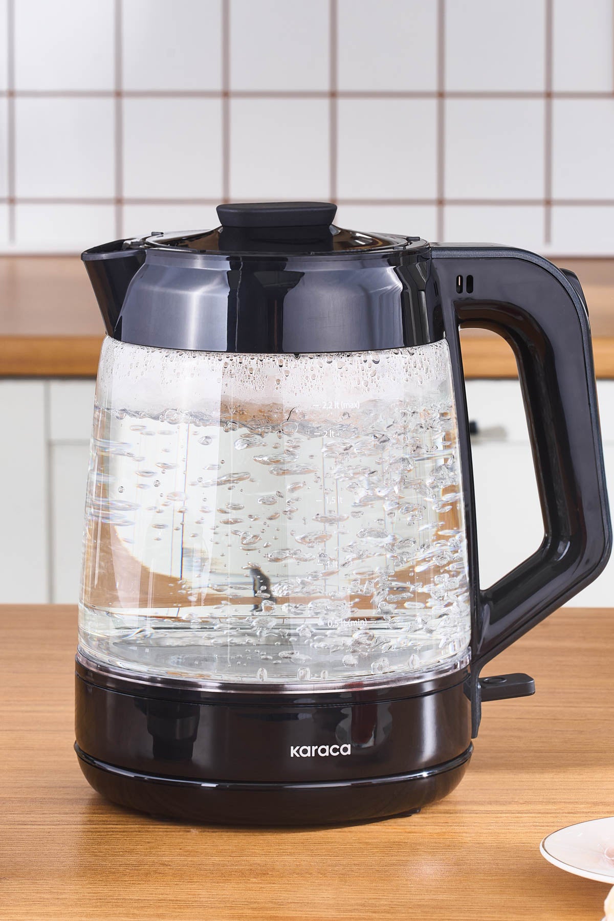 Karaca Glass Tea XL 2 in 1 Glass Tea Maker Shiny Black - MALLTURK