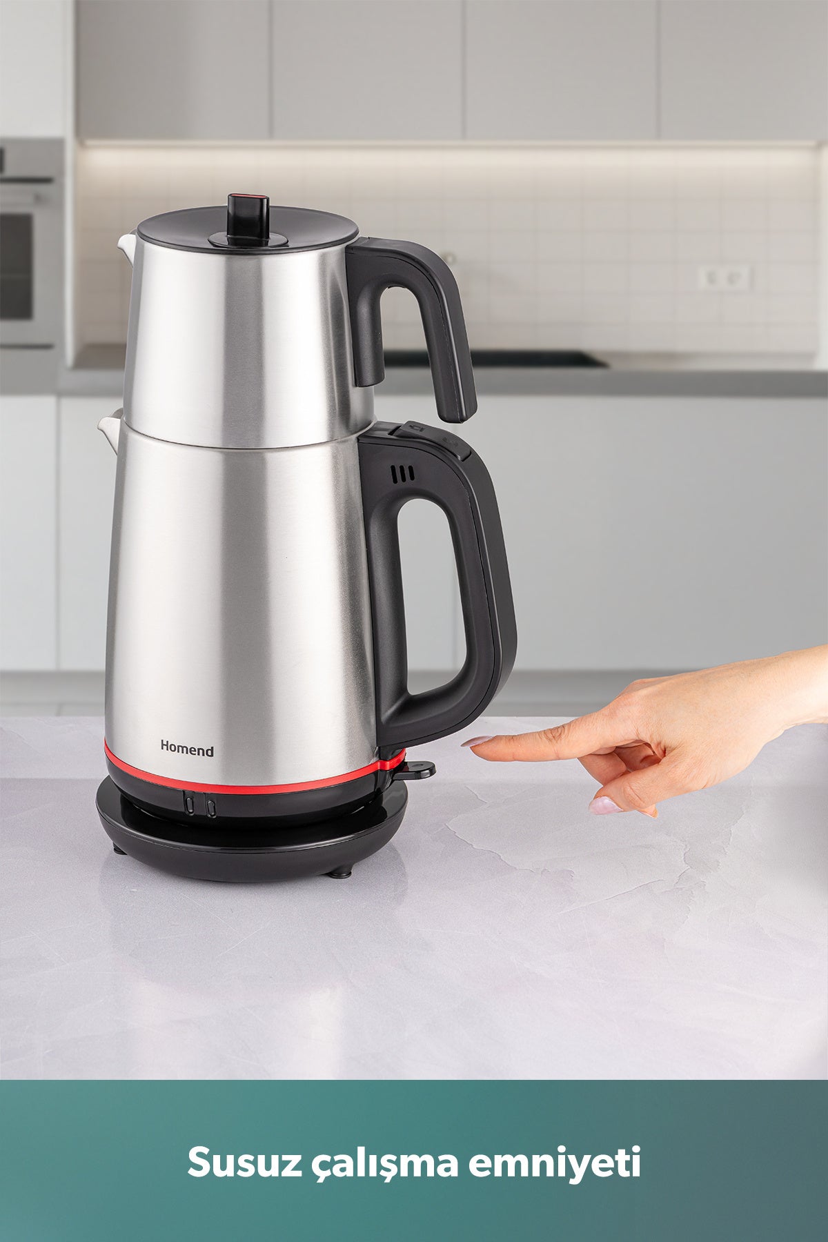 HOMEND Royaltea 1711h Stainless Steel Tea Maker, Black - MALLTURK