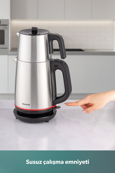 HOMEND Royaltea 1711h Stainless Steel Tea Maker, Black - MALLTURK