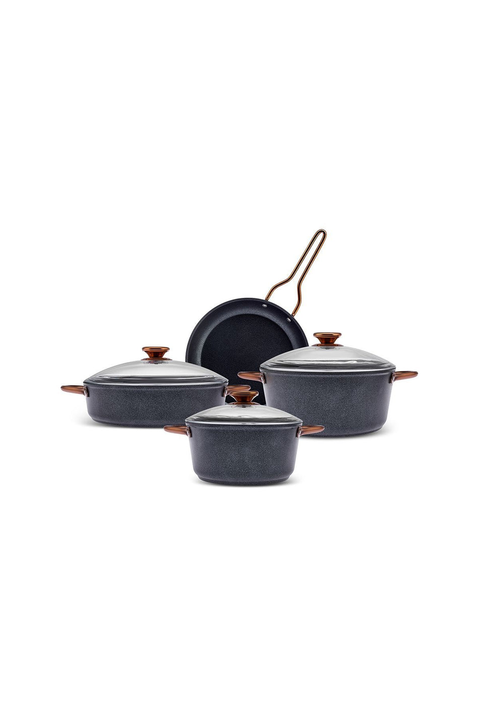 Karaca Biodiamond Expert Rosegold 7 Piece Cookware Set - MALLTURK