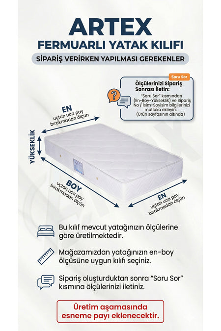 Artex Kilif Cotton Quilted Mattress Protector - MALLTURK