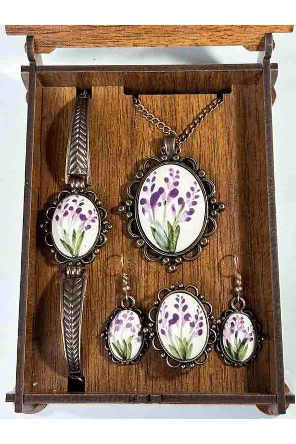 Cini Evi Sumbul Patterned Iznik Tile Jewelry Set - MALLTURK