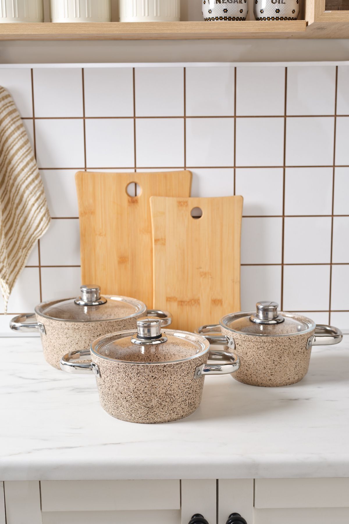 Karaca Biogranit Nare 6 Piece Midi Cookware Set Wood - MALLTURK
