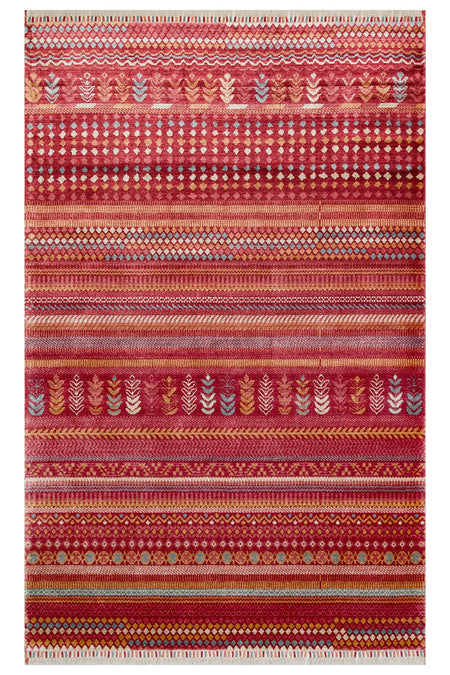Eko Hali ZARA ZR 19 Red Multiy is a special loom rug shaped by the intensive handiwork of women from Usak. - MALLTURK