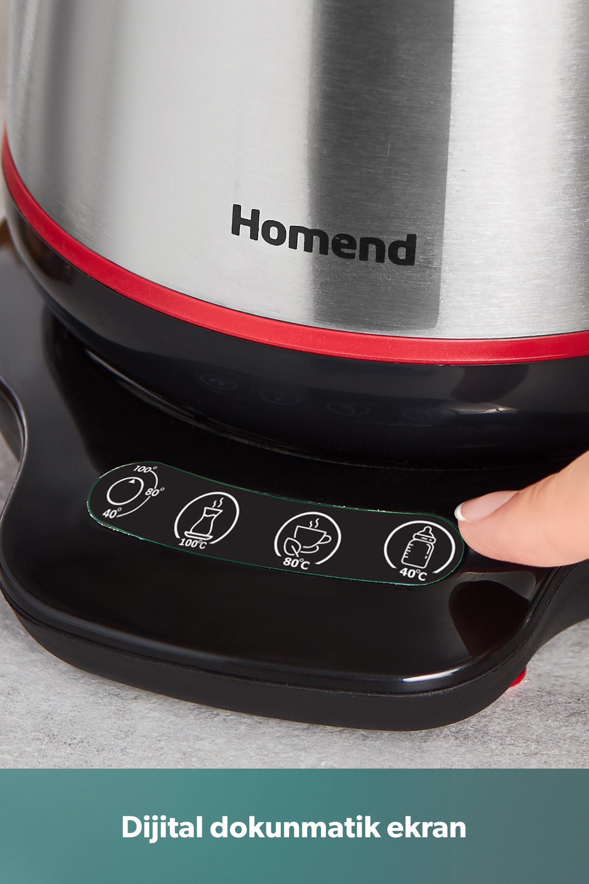 HOMEND Royaltea 1708H Stainless Steel Talking Tea Maker inox-Black 1800 W - MALLTURK