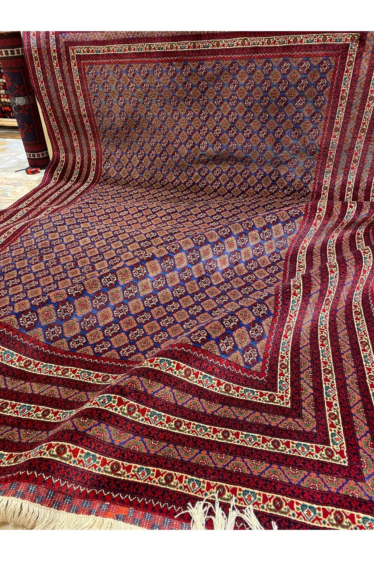 RD RAMAZAN DAG Hand Rug Art Hand-Woven Afgan Hoca Roshnai Rug Premium Quality Cotton Base Wool Weave Olup Natural Dye 3x2 - MALLTURK
