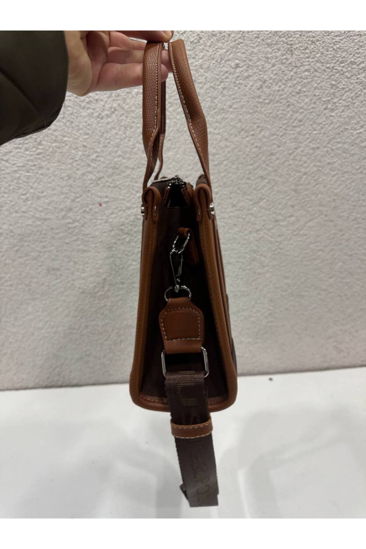 Just Polo Epi Women's Hand and Shoulder Bag, Polo Fabric Brown - MALLTURK