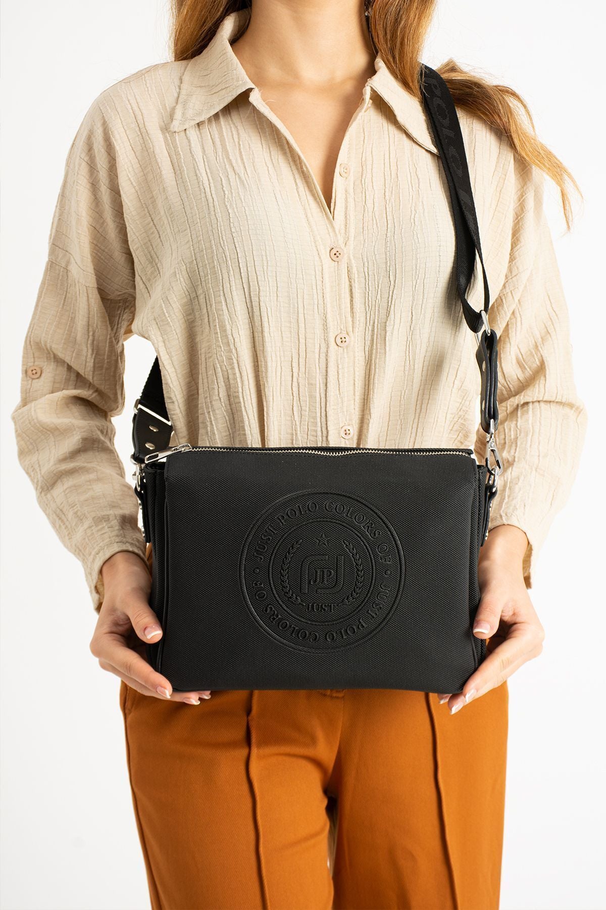 Just Polo Women's Shoulder & Messenger Bag Color Black - MALLTURK